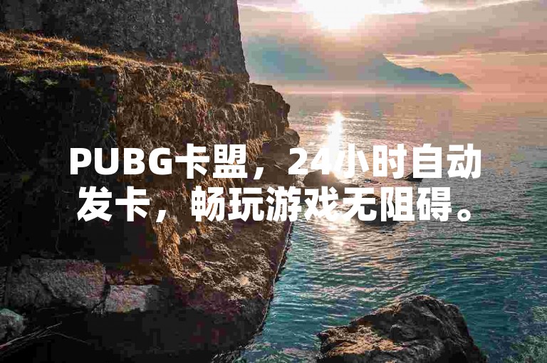 PUBG卡盟，24小时自动发卡，畅玩游戏无阻碍。