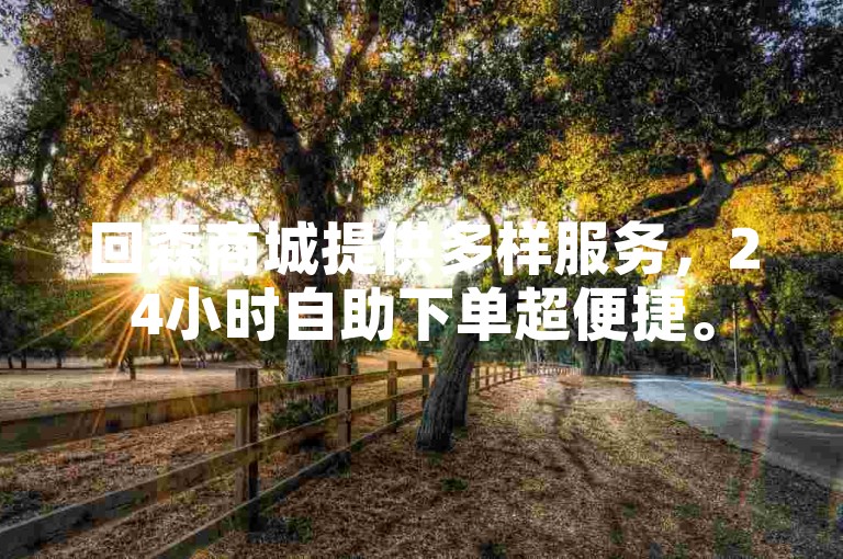 回森商城提供多样服务，24小时自助下单超便捷。