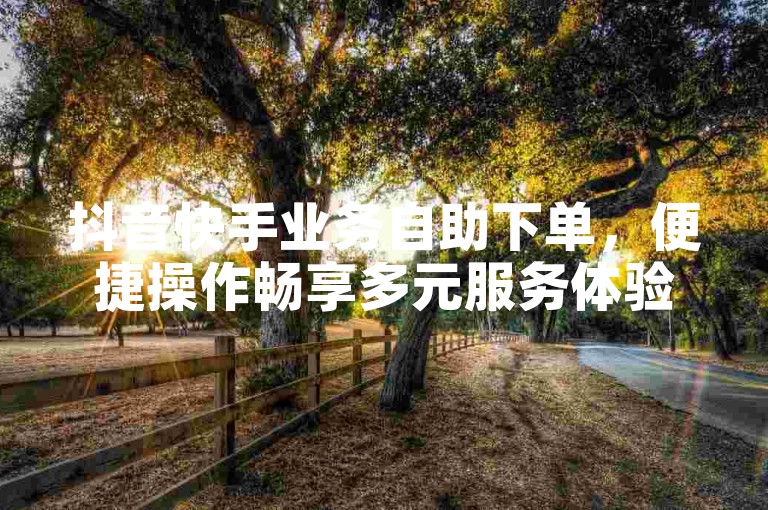 抖音快手业务自助下单，便捷操作畅享多元服务体验。